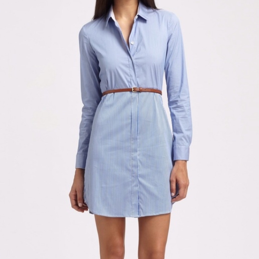 Theory button down shirt dress - Picture 1 of 8